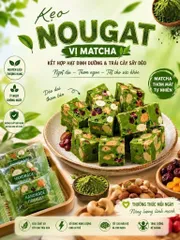 Kẹo nougat vị matcha ít ngọt