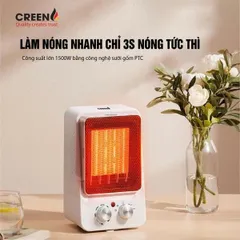 Máy sưởi gốm để bàn PTC cao cấp CREEN CR-H15C