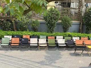 Ghế gấp vải hàng hộp giấy bavai (ghi chú màu)