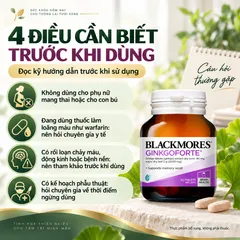 Viên uống Blackmores Ginkgoforte chiết xuất bạch quả hỗ trợ trí nhớ - Lọ 40 viên