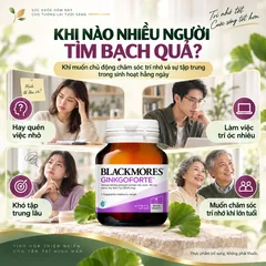 Viên uống Blackmores Ginkgoforte chiết xuất bạch quả hỗ trợ trí nhớ - Lọ 40 viên