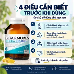 Dầu Cá Omega 3 Blackmores Double High Strength 90 Viên - Bổ Sung EPA DHA Hỗ Trợ Tim Mạch, Não Bộ và Thị Lực