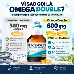 Dầu Cá Omega 3 Blackmores Double High Strength 90 Viên - Bổ Sung EPA DHA Hỗ Trợ Tim Mạch, Não Bộ và Thị Lực