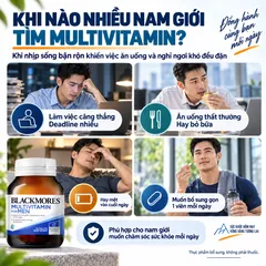 Viên uống Blackmores Multivitamin For Men hỗ trợ sức khỏe nam giới - Lọ 50 viên