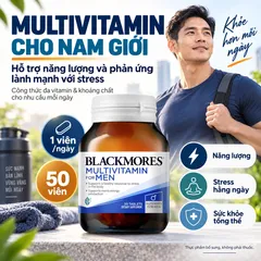 Viên uống Blackmores Multivitamin For Men hỗ trợ sức khỏe nam giới - Lọ 50 viên