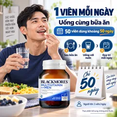 Viên uống Blackmores Multivitamin For Men hỗ trợ sức khỏe nam giới - Lọ 50 viên