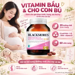 Viên uống Blackmores Pregnancy & Breast-Feeding Gold cho mẹ bầu - Hộp 60 viên