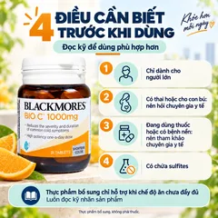 Blackmores Bio C 1000mg 31 Viên - Vitamin C Tăng Đề Kháng Chống Oxy Hóa, Hỗ Trợ Sức Khỏe Tổng Thể, Viên Uống Bổ Sung Vitamin C