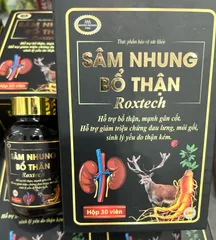 TPBVSK SÂM NHUNG BỔ THẬN ROXTECH HỘP 30 VIÊN HỖ TRỢ BỔ THẬN MẠNH GÂN CỐT