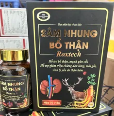 TPBVSK SÂM NHUNG BỔ THẬN ROXTECH HỘP 30 VIÊN HỖ TRỢ BỔ THẬN MẠNH GÂN CỐT