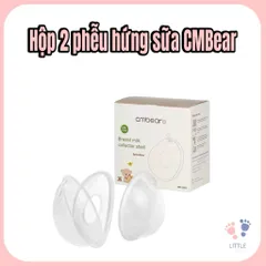 Hộp 2 phễu hứng sữa CM Bear chống tràn, chất liệu silicon mềm mại, an toàn cho mẹ