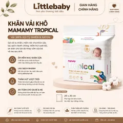 Khăn Vải Khô Đa Năng Mamamy Tropical – Combo 3 Gói Khăn Khô Cho Bé Sơ Sinh, Lau Mặt, Lau Tay An Toàn