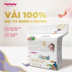 Khăn Vải Khô Đa Năng Mamamy Tropical – Combo 3 Gói Khăn Khô Cho Bé Sơ Sinh, Lau Mặt, Lau Tay An Toàn