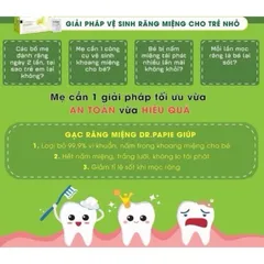 Gạc Rơ Lưỡi Dr Papie Chính Hãng – Gạc Vệ Sinh Răng Miệng Cho Bé Sơ Sinh, Trẻ Nhỏ