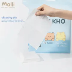 Khăn vải khô Molli 900gr cho bé sơ sinh mềm mịn, dai, dùng khô hoặc ướt