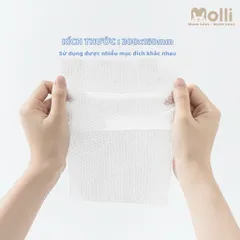 Khăn vải khô Molli 900gr cho bé sơ sinh mềm mịn, dai, dùng khô hoặc ướt