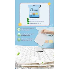 Khăn vải khô Molli 900gr cho bé sơ sinh mềm mịn, dai, dùng khô hoặc ướt