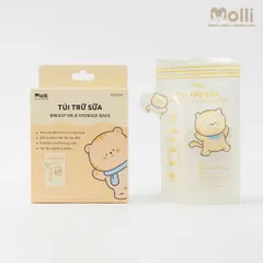 Túi Trữ Sữa Mẹ Molli 30 Túi/Hộp 150ml 200ml 250ml – Túi Trữ Sữa Khoá Zip Đôi Chống Tràn, Bảo Quản Sữa Mẹ