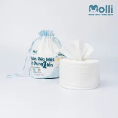 Khăn Rửa Mặt Sử Dụng 1 Lần Molli - Tiện lợi, an toàn, mềm mại và thấm hút tốt