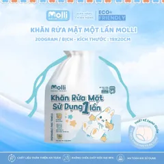 Khăn Rửa Mặt Sử Dụng 1 Lần Molli - Tiện lợi, an toàn, mềm mại và thấm hút tốt