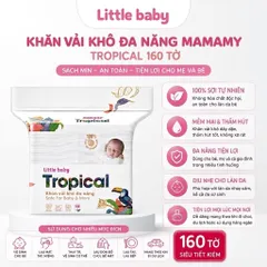 Khăn Vải Khô Mamamy Tropical 160 Tờ – Khăn Khô Đa Năng Cho Bé Sơ Sinh