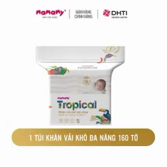Khăn Vải Khô Mamamy Tropical 160 Tờ – Khăn Khô Đa Năng Cho Bé Sơ Sinh
