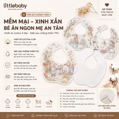 Yếm hoa tròn chống thấm cho bé, phong cách vintage Hàn