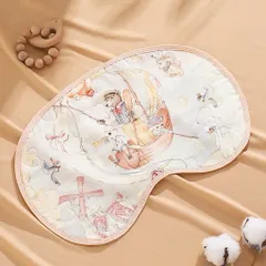 Gối lót đầu vải xô Muslin hoạ tiết hoạt hình cực xinh cho bé