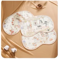 Gối lót đầu vải xô Muslin hoạ tiết hoạt hình cực xinh cho bé