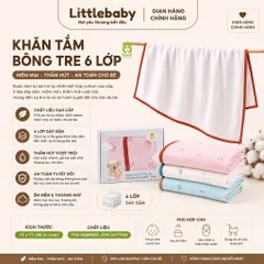 Khăn tắm bông tre Mipbi 6 lớp – siêu mềm mịn, thấm hút nhanh cho bé