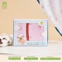 Khăn tắm bông tre Mipbi 6 lớp – siêu mềm mịn, thấm hút nhanh cho bé