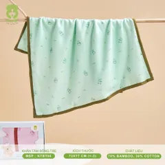 Khăn tắm bông tre Mipbi 6 lớp – siêu mềm mịn, thấm hút nhanh cho bé