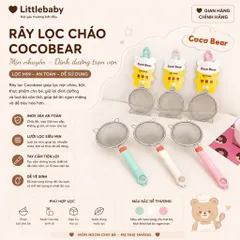 Rây Lọc Cháo Cocobear Chất Liệu Inox Cho Bé Tay Cầm Chắc Chắn, Rây Lọc Thức Ăn Dặm Cho Bé Chịu Nhiệt Cao Coco Bear