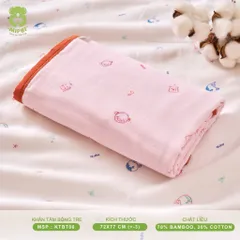 Khăn tắm bông tre Mipbi 6 lớp – siêu mềm mịn, thấm hút nhanh cho bé