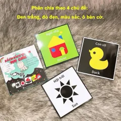 Thẻ kích thích thị giác cho bé, hỗ trợ nhận biết màu sắc và chi tiết vật thể