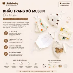 Khẩu trang vải cho bé cao cấp có dây đeo điều chỉnh từ 1 đến 5 tuổi nhiều họa tiết