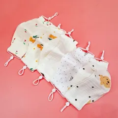 Khẩu trang vải cho bé cao cấp có dây đeo điều chỉnh từ 1 đến 5 tuổi nhiều họa tiết