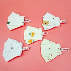 Khẩu trang vải cho bé cao cấp có dây đeo điều chỉnh từ 1 đến 5 tuổi nhiều họa tiết
