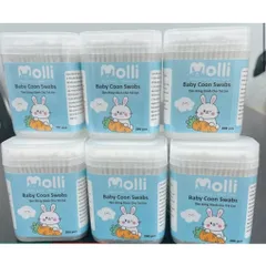 TĂM BÔNG MOLLI CHO BÉ SƠ SINH – MỀM MỊN, DỄ SỬ DỤNG, KHÔNG RƠI BÔNG