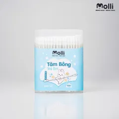 TĂM BÔNG MOLLI CHO BÉ SƠ SINH – MỀM MỊN, DỄ SỬ DỤNG, KHÔNG RƠI BÔNG