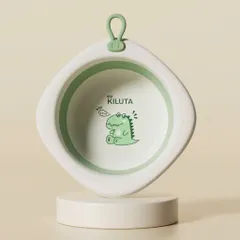 Chậu gấp gọn kiluta có móc treo tiện lợi in hình gấu thỏ, khủng long, hổ  cho bé