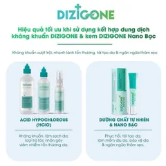 Kem DIZIGONE Nano Bạc - Kem kháng khuẩn, lành thương, tái tạo da, ngăn ngừa sẹo 25g