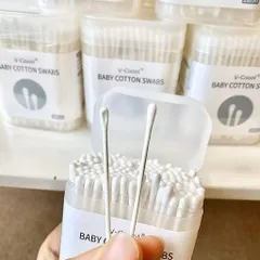 TĂM BÔNG VCOOL LÕI GIẤY HỘP 200 CHIẾC