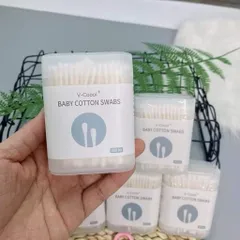TĂM BÔNG VCOOL LÕI GIẤY HỘP 200 CHIẾC