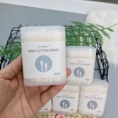 TĂM BÔNG VCOOL LÕI GIẤY HỘP 200 CHIẾC
