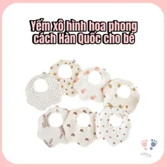 Yếm Xô Hình Hoa Hàn Quốc Cho Bé Siêu Xinh