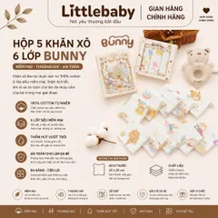 SET 5 KHĂN SỮA HỌA TIẾT CỔ TÍCH HOT TREND BUNNY