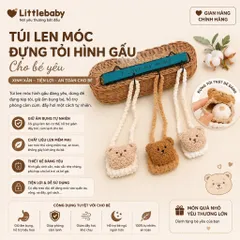 Túi len đựng tỏi, tránh vía hoạ tiết hình gấu dễ thương cho bé