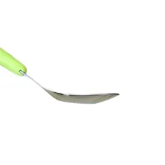 Bộ thìa inox cán nhựa pastel hình thú xinh xắn, cầm chắc tay dễ vệ sinh