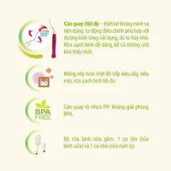 Cọ Rửa Bình Sữa Mamamy Xoay 360 – Dụng Cụ Vệ Sinh Bình Sữa Trẻ Em